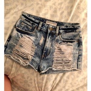 PacSun Distressed Mid/High Rise Jean Shorts